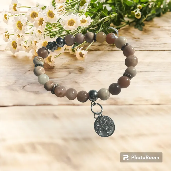 BRACELET EN PIERRE DE LUNE