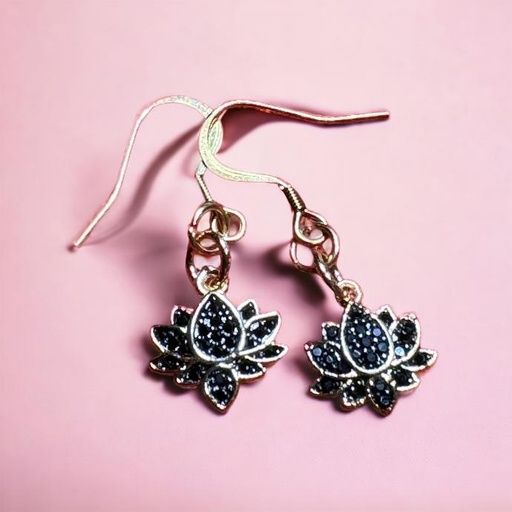 BOUCLES OREILLES DORE LOTUS