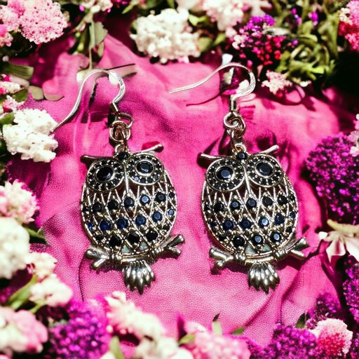 BOUCLES D OREILLES DORE HIBOU