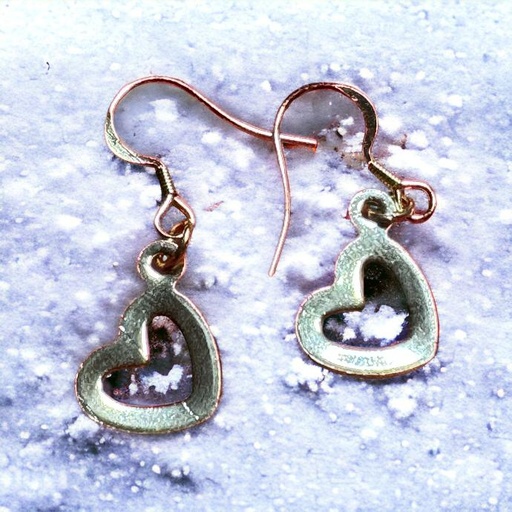 BOUCLES D OREILLES DORE COEUR