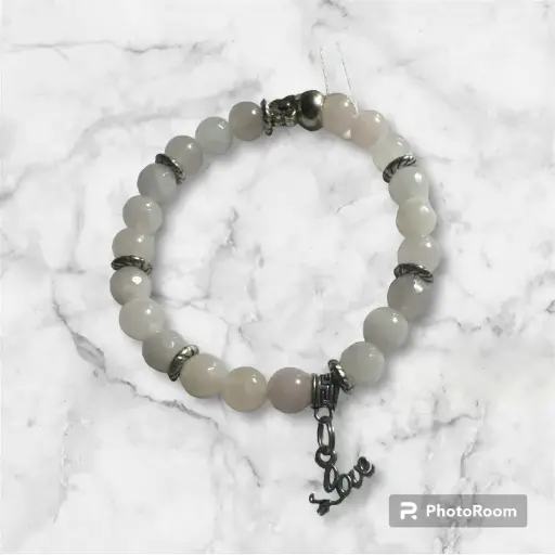 BRACELET  EN QUARTZ ROSE  8mm