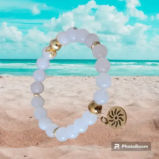 BRACELET EN JADE BLANC
